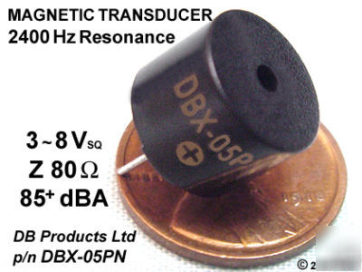(3) miniature pcb magnetic audio transducers - 2.4 khz