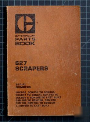 Cat caterpillar 627 scraper tractor parts manual book