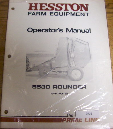 Hesston 5530 rounder baler operators manual