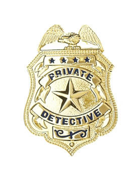 Mini size private detective badge