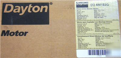New dayton 3/4 hb direct drive blower motor - 4M183G