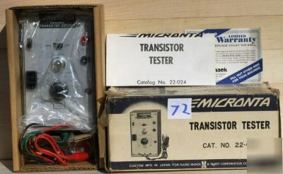 New micronta transistor tester #22-024 in box 