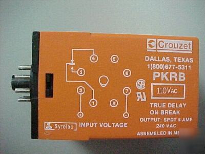 New crouzet pkrb timing time delay relay plug in