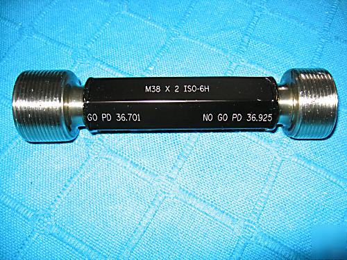Screw plug thread gauge M38 x 2 iso-6H calibrated