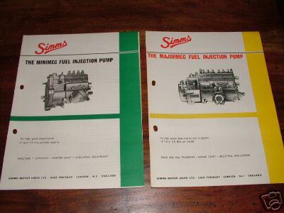 Simms minimec / majormec fuel inj pump workshop manuals