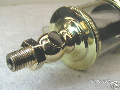 Vintage brass nathan mfg.co. steam engine 2 sight oiler