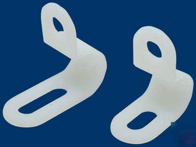 100 x adjustable nylon â€˜pâ€™ clips rohs. 4.8 - 6.4MM,
