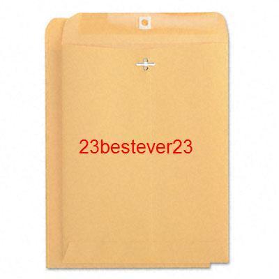 5 heavy duty kraft clasp mailing envelopes 9X12 #28