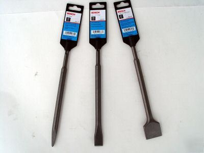 Bosch 3-pc sds hammer drill chisel set