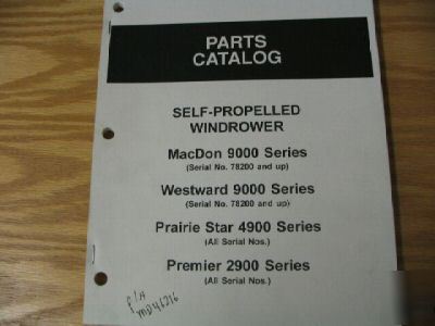 Macdon self propelled windrower 9000 parts catalog