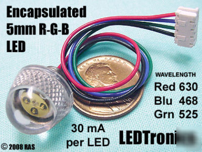 (3) r-g-b led indicator assemblies (full spectrum)