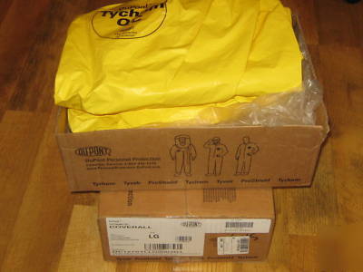 Dupont tychem qc coverall large disposable (lot of 6)