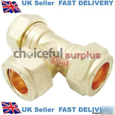 New brand compression fittings equal tee connector 15MM