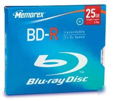 New memorex bd-r 4X blu-ray 25GB jewel case