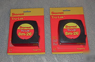 New starrett tru-lok tape measure pair 26FT - 