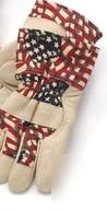 New wise american flag gloves pigskin fleece work lined