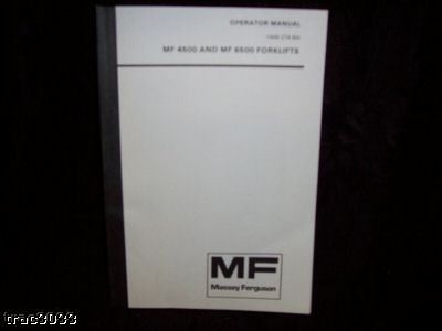 Original mf 4500/6500 forklifts operator's manual