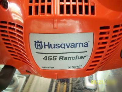 New husqvarna 455 rancher chainsaw 20
