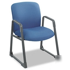 Safco guest chair 26X2834X36 black frame blue