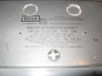 Sola 500 w isolation transformer,voltage/surge control