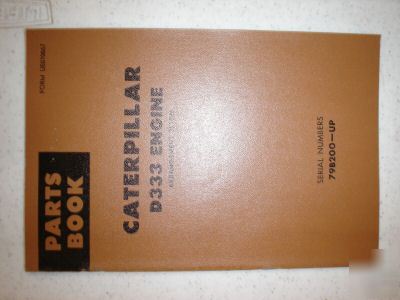 Caterpillar D336 engine parts book manual