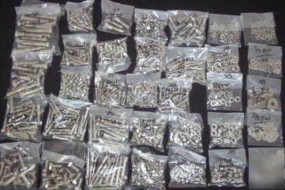 900PC metric- bolt, nut, washer, assortment no bin