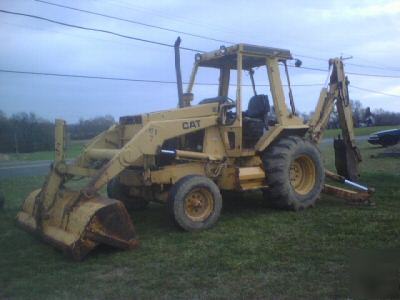 CAT416 backhoe extend hoe