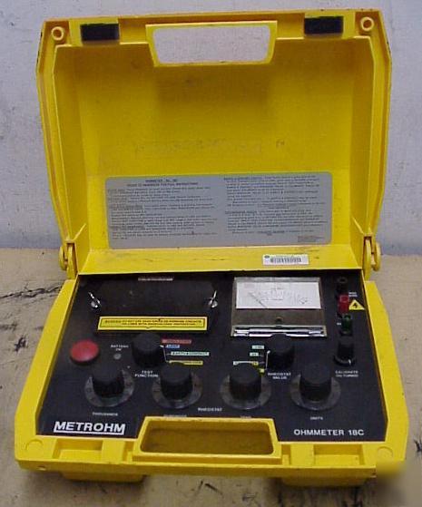 Metrohm 18C/2 insulation tester & transistorised bridge