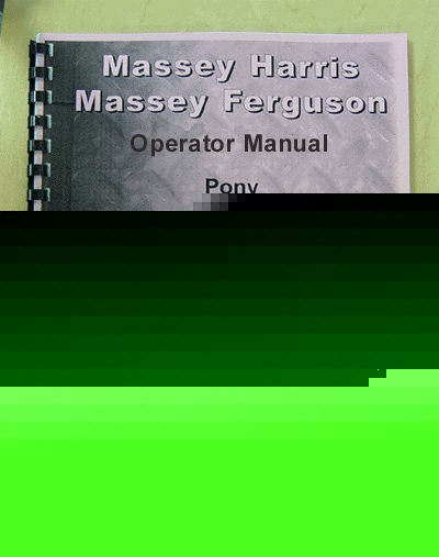 Mh/ferguson pony operator manual (mh-s-pony)