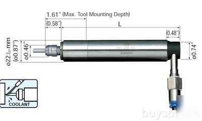 Nsk nakanishi 90Â° air motor spindle MSS2230RA 0.87