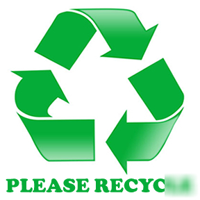 Please recycle sticker for trash bins & cans. go green 