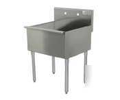 Square corner kitchen sink - one compartment