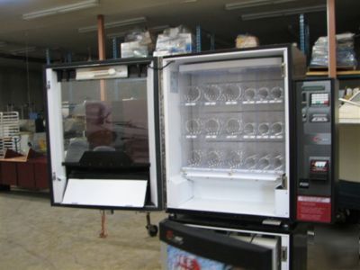 Vending machine combo, soda, snack candy, cans