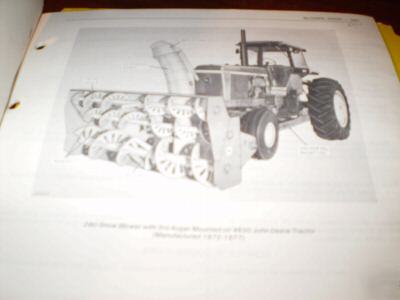 John deere 280 snow blower parts catalog