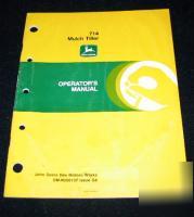 John deere 714 mulch tiller operators manual