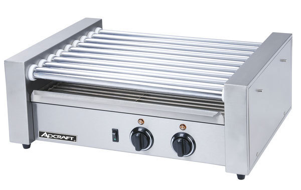 Large roller grill 24 hot dog adcraft rg-09 w/warranty