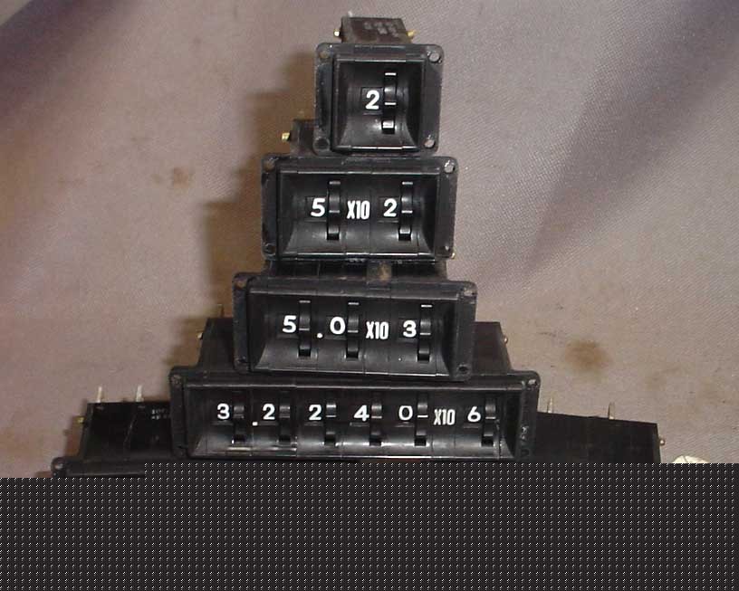 Lot of bcd thumb wheel switches