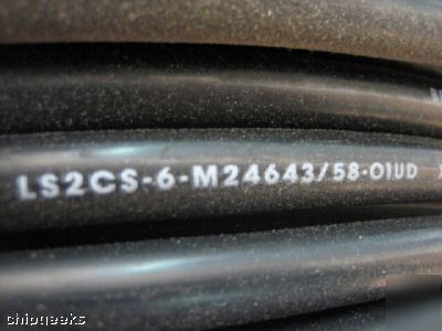 M24643/58 mil-spec aircraft 12 cond 26AWG cable LS2CS-6