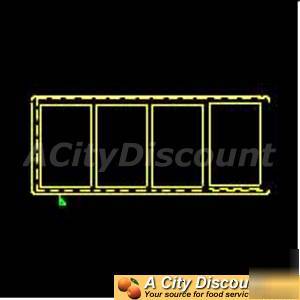 New commercial electric drop in hot 4 well steam table