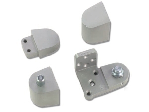 Offset pivots - us aluminum style - rt hand-alum finish