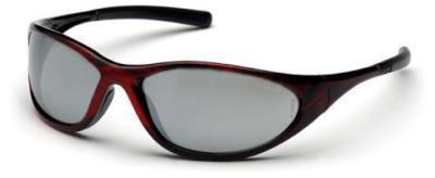 Pyramex zone ii silver mirror redwood safety glasses