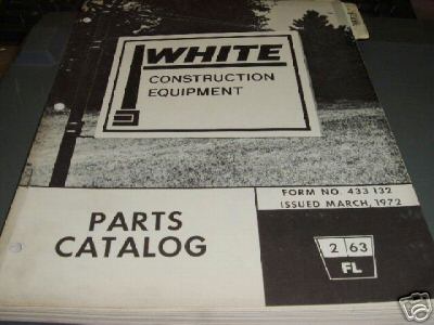 White construction equip 2-63 forklift parts catalog