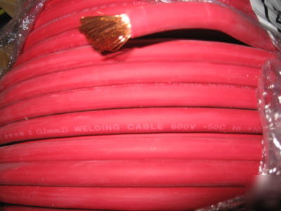 100' 2 gauge red excelene welding and battery cable usa