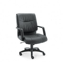 Alera stratus series leather mid back swiveltilt chair