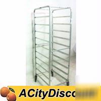 Aluminum full size sheet pan rack holds 10 pans