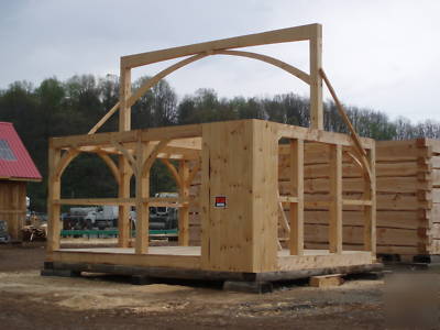 Cabin timber frame shell - handcrafted cabin