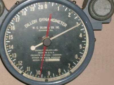 Dillon dynamometer 20,000 capacity j & l steel w/ case