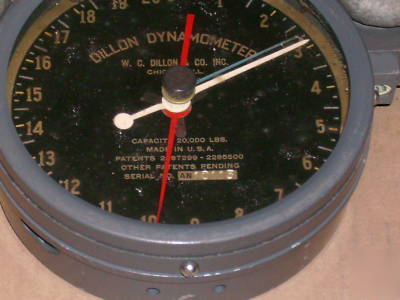 Dillon dynamometer 20,000 capacity j & l steel w/ case