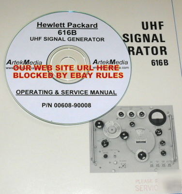 Hp 616B uhf signal generator operating & service manual