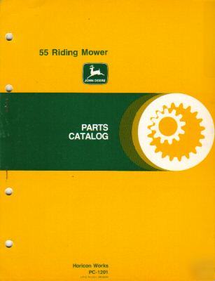 John deere 55 riding mower parts catalog